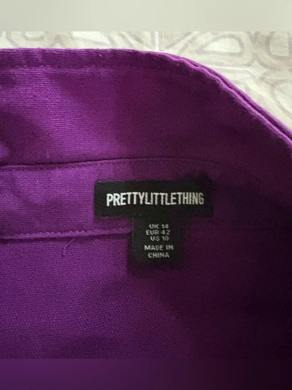 PrettyLittleThing Deep Purple Shirt and Shorts Matching Set